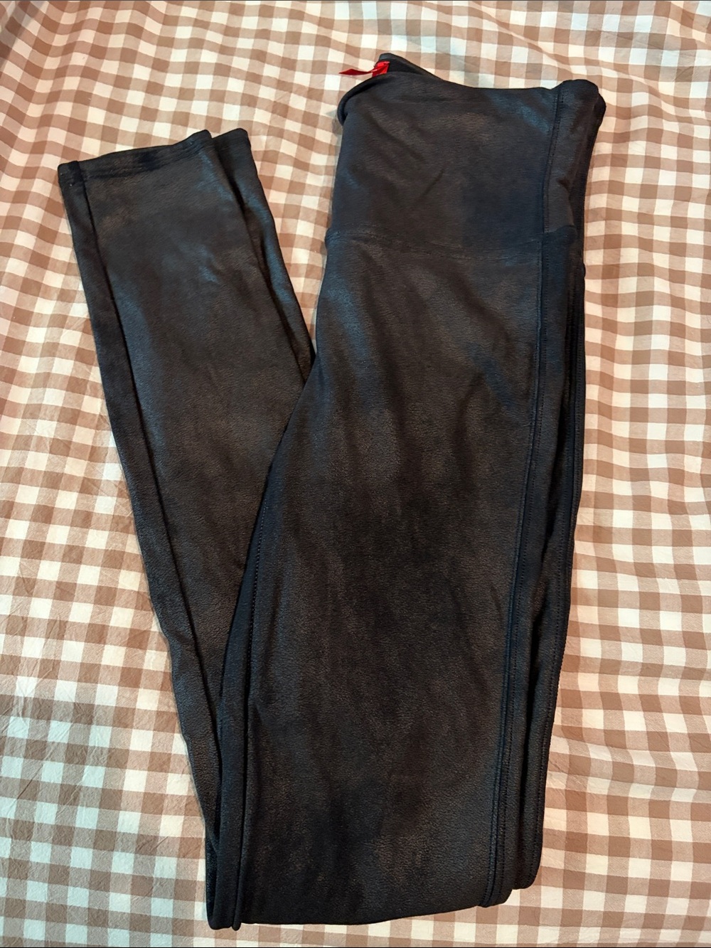 Spanx Black Faux-Leather Leggings